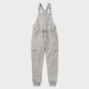 Duluth Trading Womens Souped-Up Sweats with Storm Cotton Overalls Gray Heather S